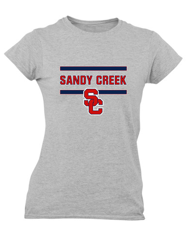 Sandy Creek Patriots SC Script Mascot #4 Women's Premium SS T-Shirt
