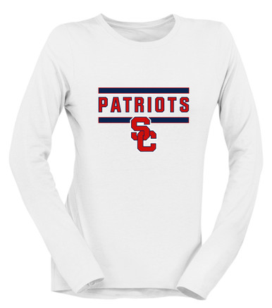 Sandy Creek Patriots SC Script Mascot #5 Women's Premium LS T-Shirt
