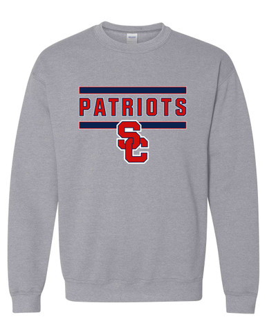 Sandy Creek Patriots SC Script Mascot #5 Men's Sweatshirt