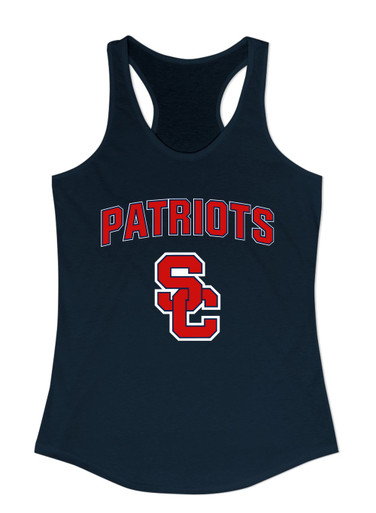 Sandy Creek Patriots SC Script Mascot #6 Women's Tank Top