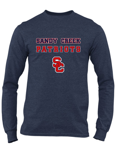 Sandy Creek Patriots SC Script Spirit Men's LS T-Shirt