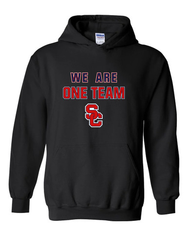 Sandy Creek Patriots SC Script We Are One Team Men's Hoodie