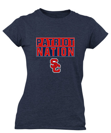 Sandy Creek Patriots SC Script Nation #1 Women's Premium SS T-Shirt