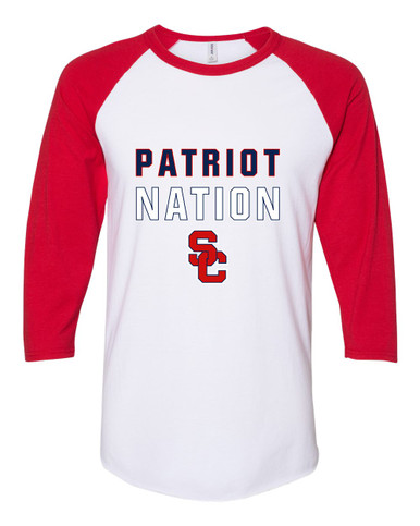 Sandy Creek Patriots SC Script Nation #2 Men's Baseball T-Shirt