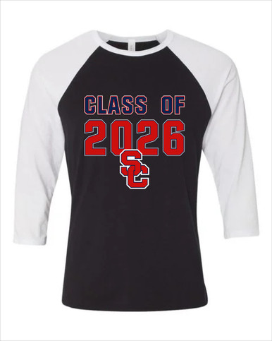 Sandy Creek Patriots SC Script Class of 2026 Men's Baseball T-Shirt