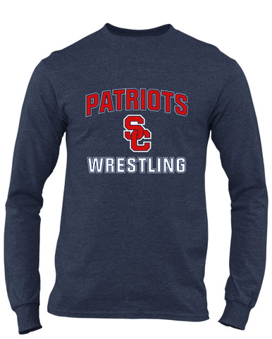 Sandy Creek Patriots SC Script Wrestling Men's LS T-Shirt