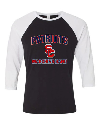 Sandy Creek Patriots SC Script Marching Band Men's Baseball T-Shirt