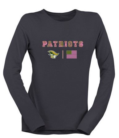 Independence Patriots Pink Camo Flag Women's Premium LS T-Shirt