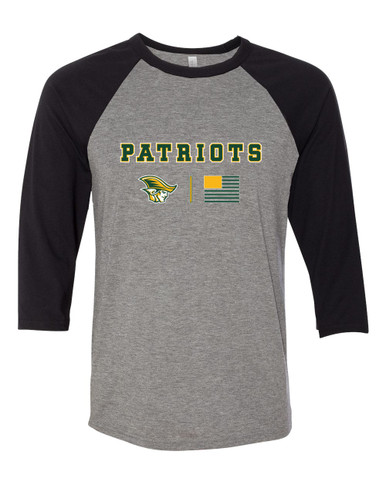 Independence Patriots Team Colors Flag Women's Baseball T-Shirt
