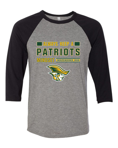 Independence Patriots Mindset Women's Baseball T-Shirt
