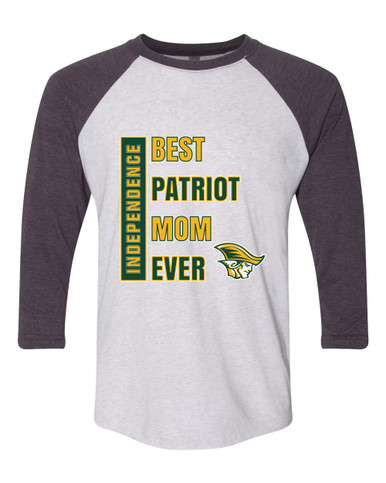 Independence Patriots Best Patriot Mom Women's Baseball T-Shirt