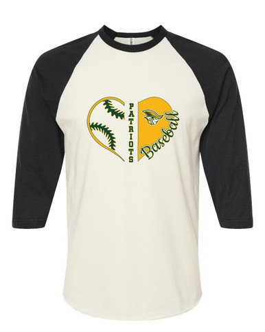 Independence Patriots Heart Baseball Women's Baseball T-Shirt