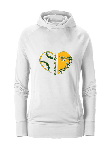 Independence Patriots Heart Baseball Women's Hoodie