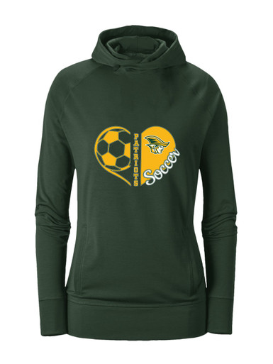 Independence Patriots Heart Soccer Women's Hoodie