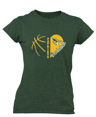Independence Patriots Heart Basketball Women's SS T-Shirt