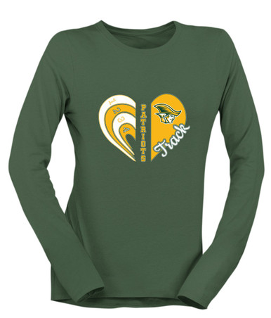 Independence Patriots Heart Track Women's Premium LS T-Shirt