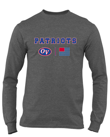 Owen Valley Patriots Team Colors Flag Men's LS T-Shirt