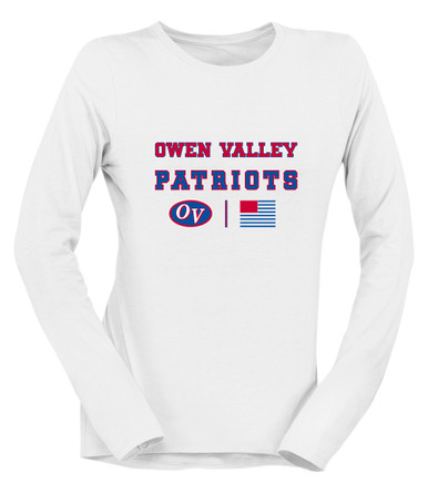Owen Valley Patriots Spirit Flag Women's LS T-Shirt