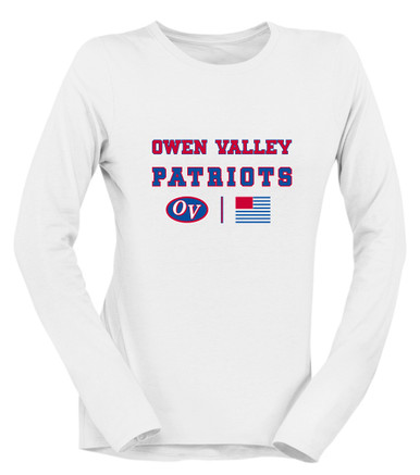 Owen Valley Patriots Spirit Flag Women's Premium LS T-Shirt