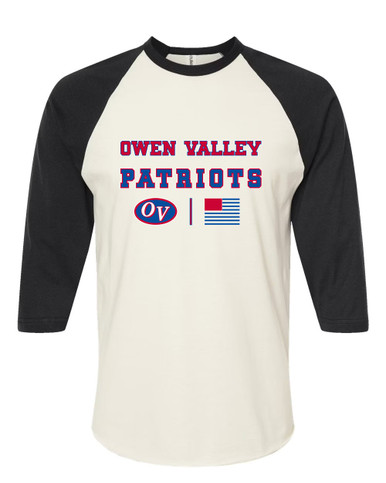 Owen Valley Patriots Spirit Flag Women's Baseball T-Shirt
