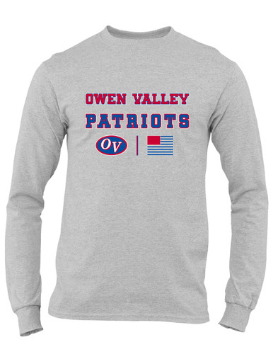 Owen Valley Patriots Spirit Flag Men's LS T-Shirt