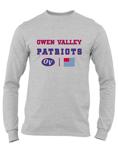Owen Valley Patriots Spirit Flag Men's Premium LS T-Shirt