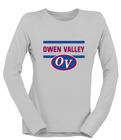 Owen Valley Patriots Mascot #4 Women's LS T-Shirt