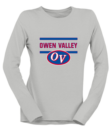Owen Valley Patriots Mascot #4 Women's Premium LS T-Shirt