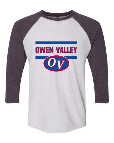 Owen Valley Patriots Mascot #4 Men's Baseball T-Shirt