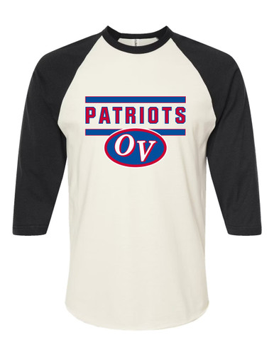 Owen Valley Patriots Mascot #5 Women's Baseball T-Shirt