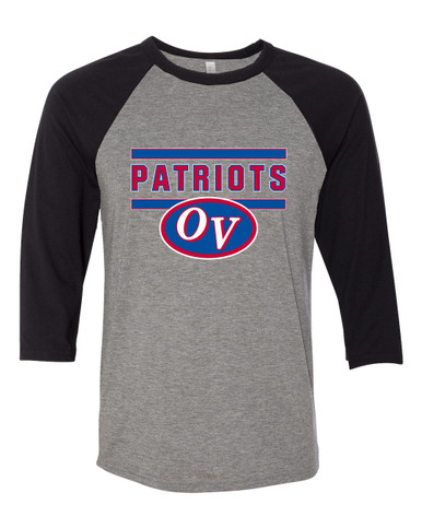 Owen Valley Patriots Mascot #5 Men's Baseball T-Shirt