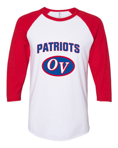 Owen Valley Patriots Mascot #6 Women's Baseball T-Shirt