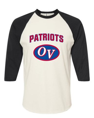 Owen Valley Patriots Mascot #6 Men's Baseball T-Shirt