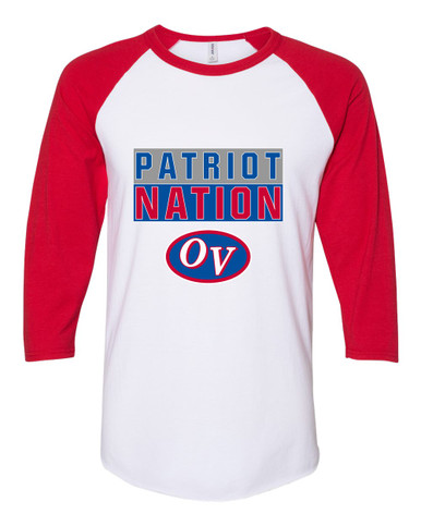 Owen Valley Patriots Nation #1 Women's Baseball T-Shirt