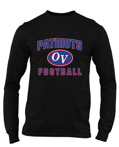 Owen Valley Patriots Football #1 Men's LS T-Shirt