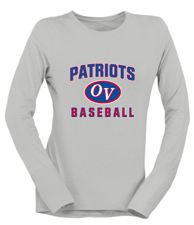 Owen Valley Patriots Baseball #1 Women's Premium LS T-Shirt