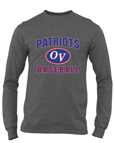 Owen Valley Patriots Baseball #1 Men's LS T-Shirt