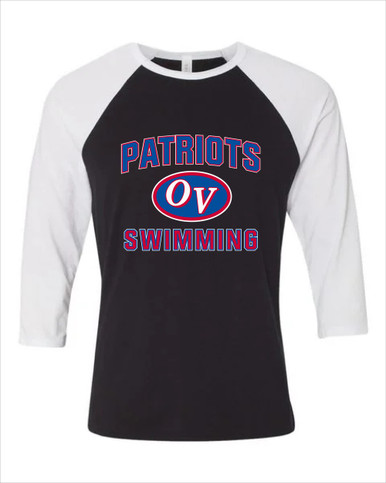 Owen Valley Patriots Swimming Women's Baseball T-Shirt