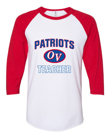 Owen Valley Patriots Teacher Men's Baseball T-Shirt