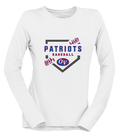 Owen Valley Patriots Baseball #2 Women's Premium LS T-Shirt
