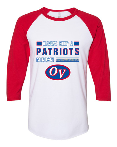 Owen Valley Patriots Mindset Women's Baseball T-Shirt