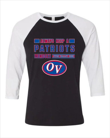 Owen Valley Patriots Mindset Men's Baseball T-Shirt