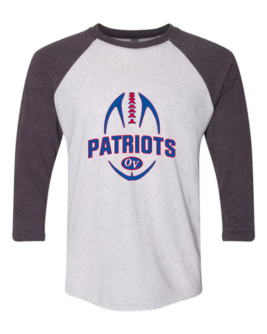 Owen Valley Patriots Football #5 Women's Baseball T-Shirt