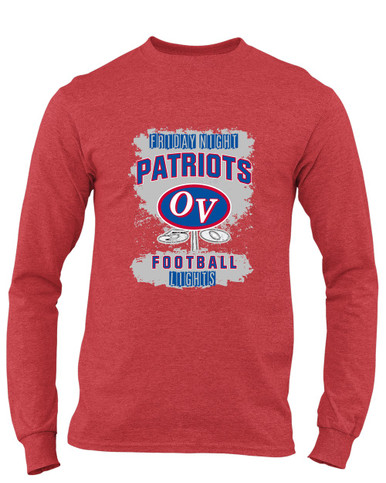 Owen Valley Patriots Football #6 Men's LS T-Shirt