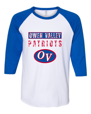 Owen Valley Patriots Mascot #9 Women's Baseball T-Shirt