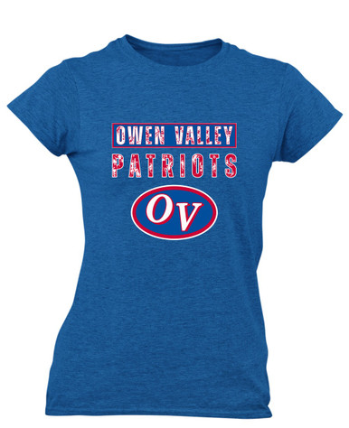 Owen Valley Patriots Mascot #9 Women's Premium SS T-Shirt