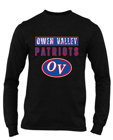 Owen Valley Patriots Mascot #9 Men's Premium LS T-Shirt