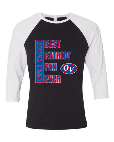 Owen Valley Patriots Best Patriot Fan Women's Baseball T-Shirt