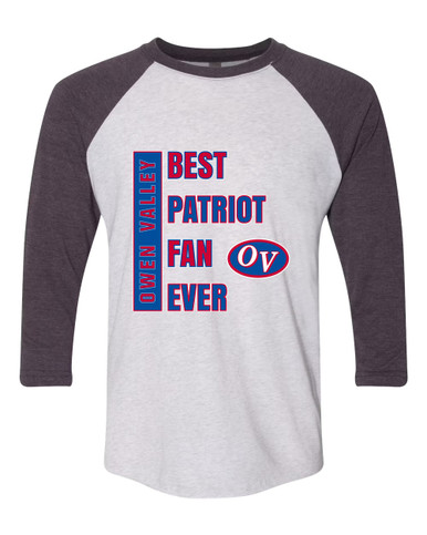 Owen Valley Patriots Best Patriot Fan Men's Baseball T-Shirt