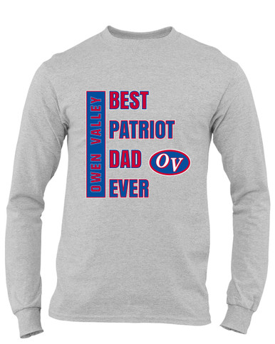 Owen Valley Patriots Best Patriot Dad Men's LS T-Shirt